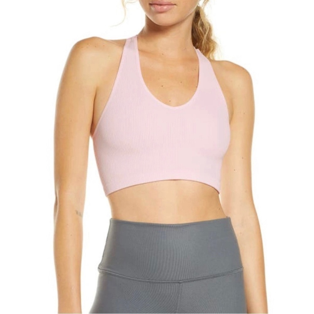 NWT Free People Movement Rose Free Throw Scoop Neck Crop Bra Top Size Small